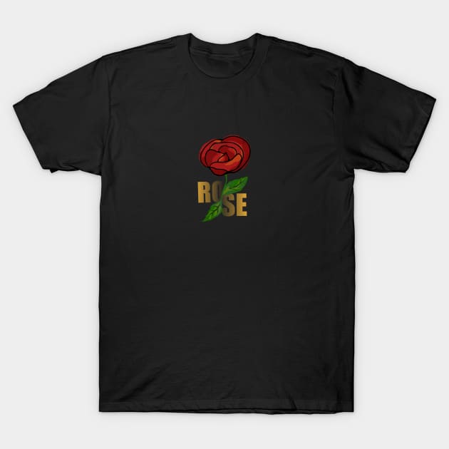 Rose And Gold T-Shirt by pentaShop